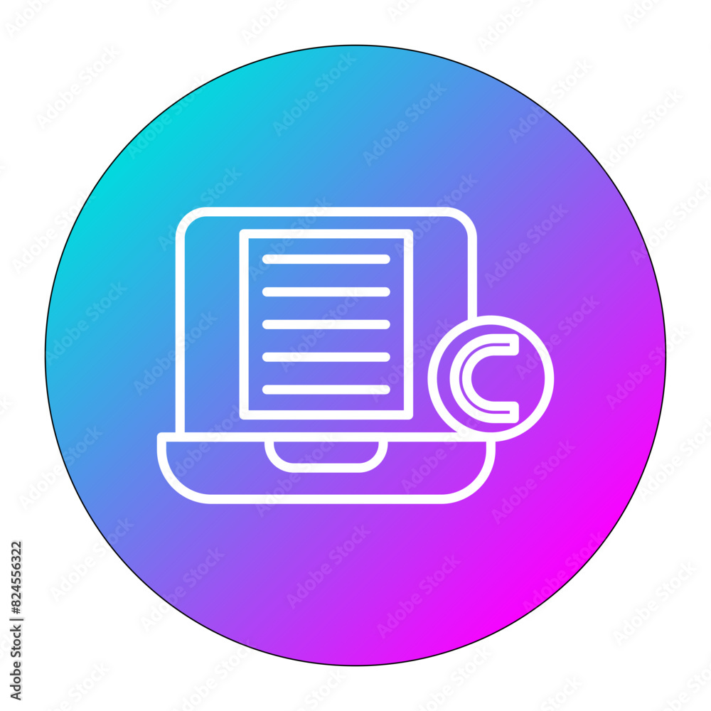 Copyright vector icon. Can be used for Literature iconset. Copyright vector icon. Can be used for Literature iconset.