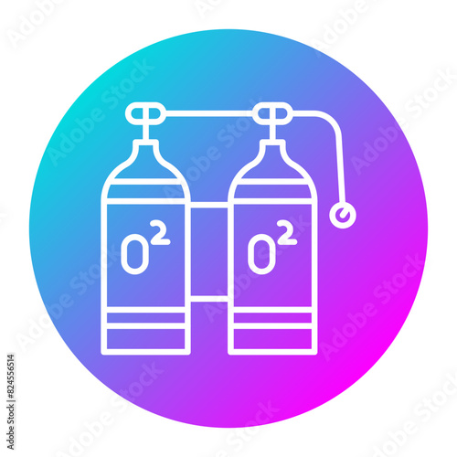 Diving Cylinder vector icon. Can be used for Vacation and Tourism iconset.