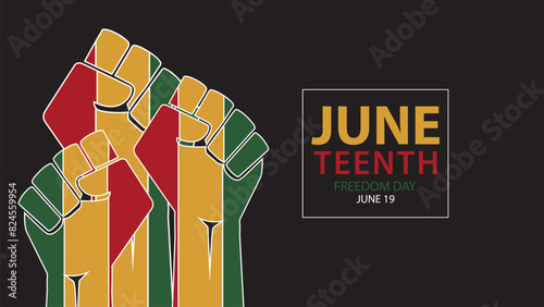 Juneteenth Freedom Day Abstract Background, Banner, Poster, Greeting Card.