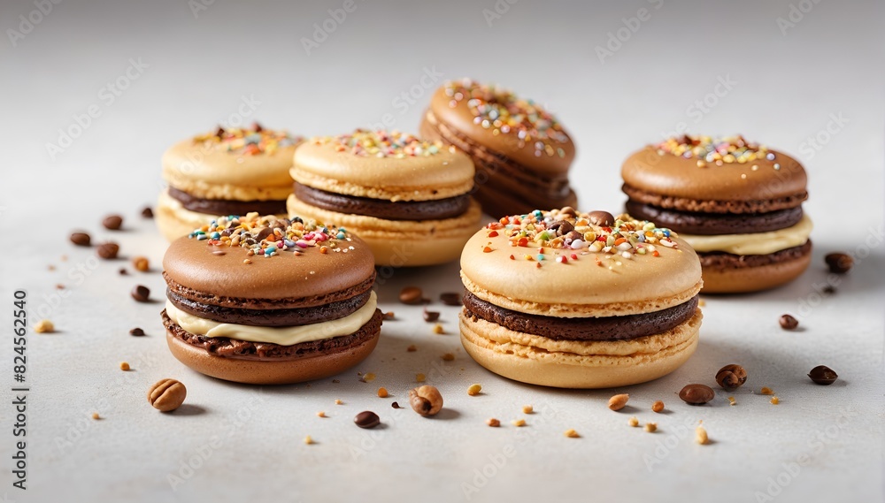 Gourmet Desserts: Five Macarons and Three Pastries