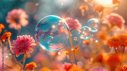 A vibrant image of a protective bubble around a child, symbolizing pediatric health. stock image photo