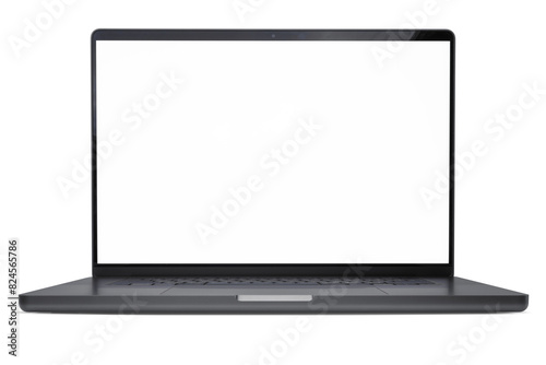 Laptop or notebook blank screen  isolated with clipping path on white background.