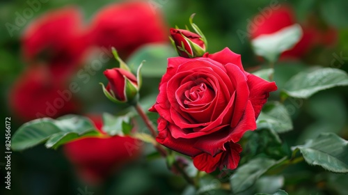 Valentine's background, macro shot of a red rose