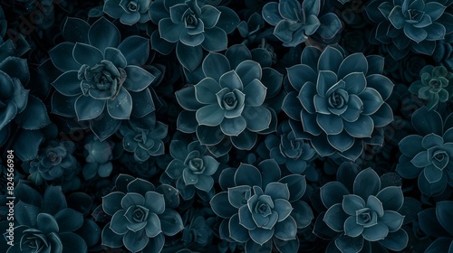 Wallpaper with a succulent plant background that is aesthetic and dark in nature