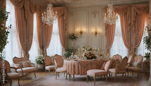 Elegant Wedding Hall with Classic Furniture and Chic Decor © aeggarut