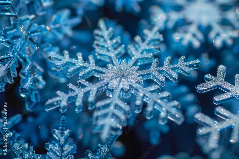 Winter frost patterns on glass. Ice crystals or cold winter background - generative ai. Beautiful simple AI generated image in 4K, unique.