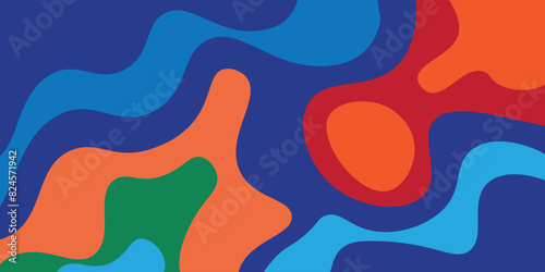 Colorful abstract background with swirling patterns in various bright colors
