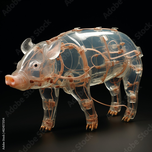 isoliert, tier, weiß, elefant, schildkröte, spielsachen, glas, gläsern, anatomie, schule, unterricht, universität, dresden, schwein, pig, gegenstand, symbol, figurine, alt, landschildkröte, kunst, bla