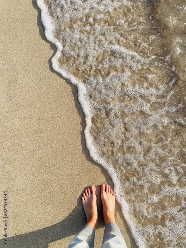 feet on the beach
