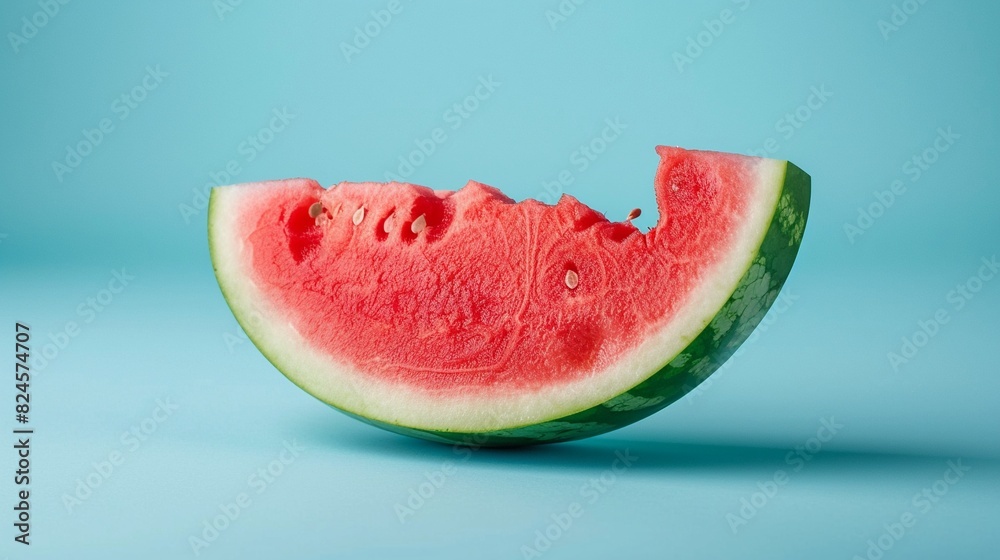 Perfectly cut watermelon slice, highlighting texture and juiciness, isolated background, studio lighting Perfectly cut watermelon slice, highlighting texture and juiciness, isolated background, studio lighting
