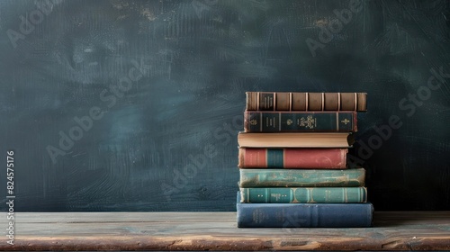 A photograph of a cozy reading nook with a wooden bookshelf containing various books and a chalkboard background.