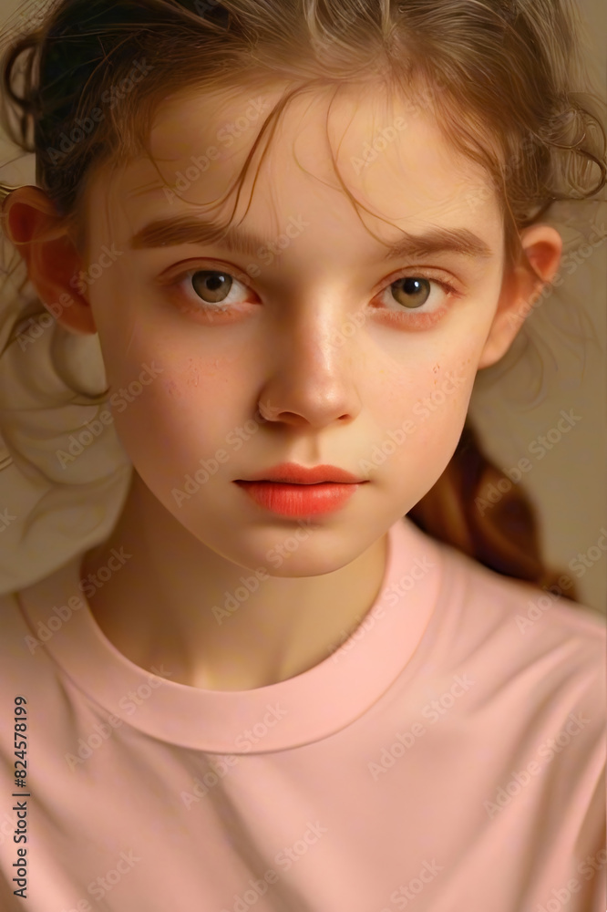 portrait of a little girl child, red hair ,brown eyes, mixed race girl portrait of a little girl child, red hair ,brown eyes, mixed race girl