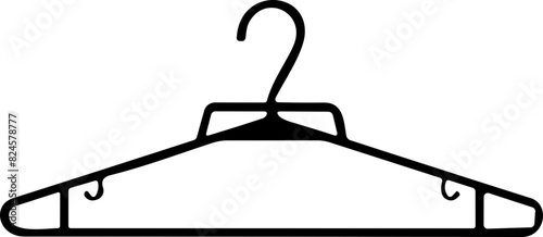 Clothes hanger symbol. Hanger icon sign. Coat rack vector illustration