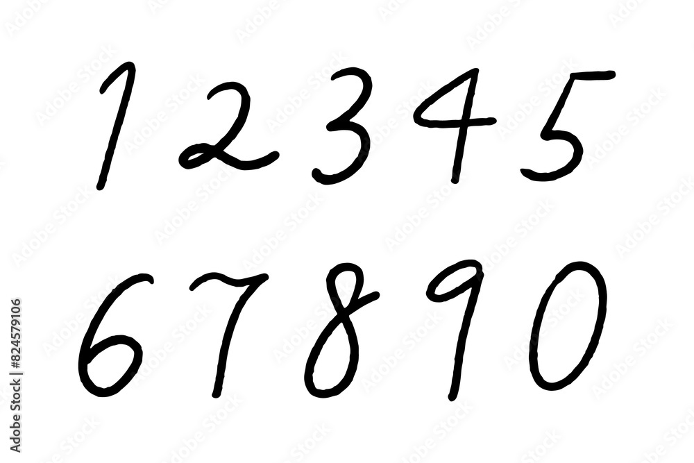 Hand drawn number collection Hand drawn number collection