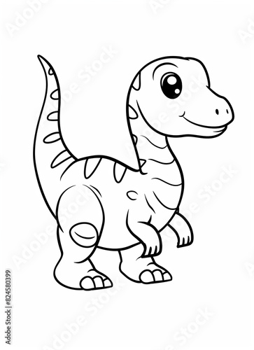 a cartoon dinosaur with a long neck and large eyes