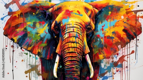 Vibrant Abstract Elephant: A Creative Journey of Diversity and Expression in Animal Art © Spear