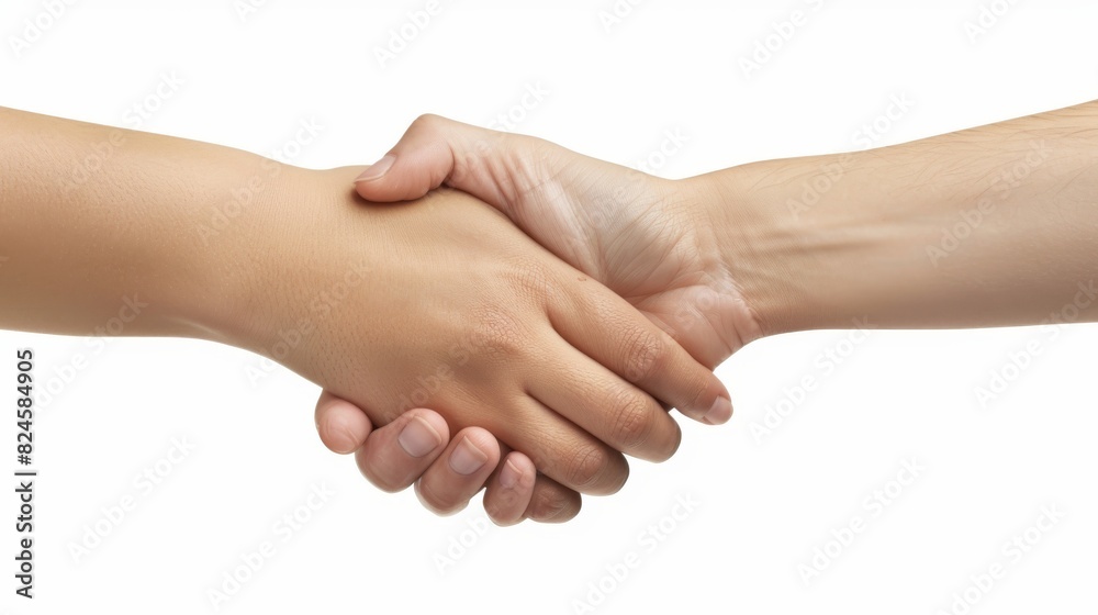 Handshake success two hands shaking white background. Handshake success two hands shaking white background.
