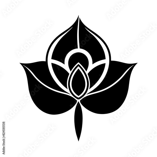 A minimalist Sweet Pea flower vector illustration 