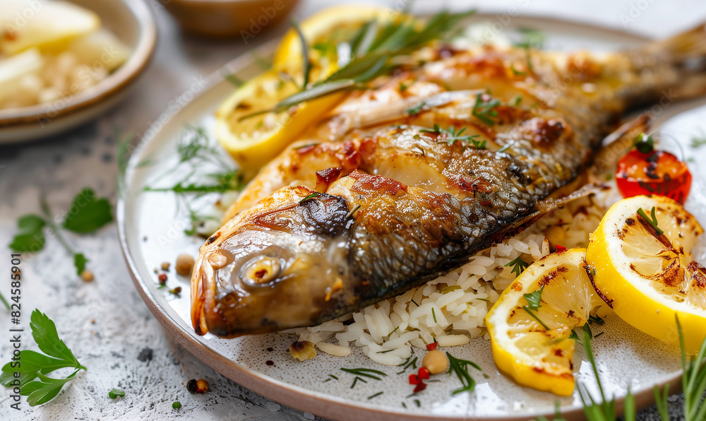 Traditional Seafood Dish: Fried Fish with Rice and Herbs
Traditional Seafood Dish: Fried Fish with Rice and Herbs