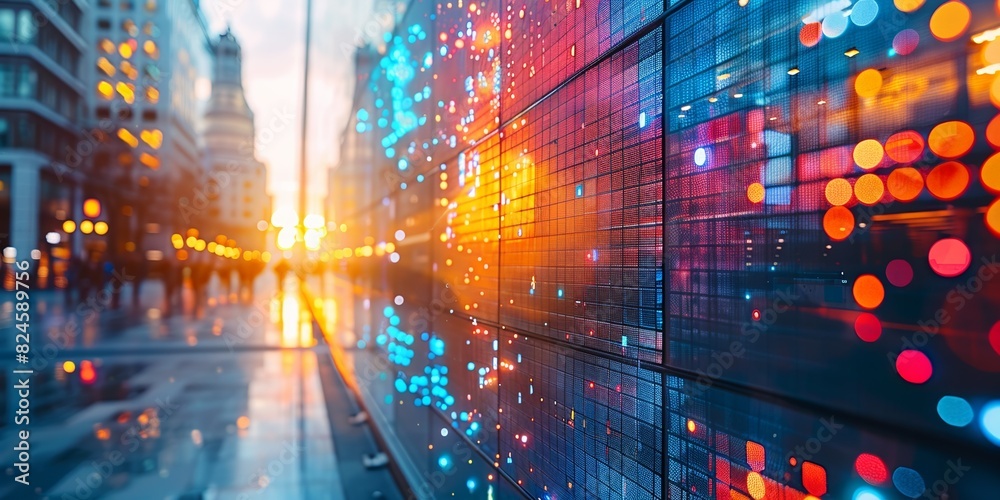 Abstract cityscape with futuristic technology, representing digital innovation and connectivity. Abstract cityscape with futuristic technology, representing digital innovation and connectivity.