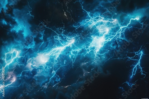 Lighting Inspiration: Abstract Power of Nature in Blue Electrical Background © Vlad
