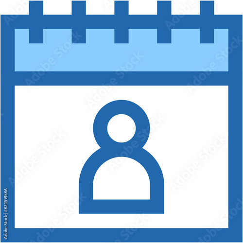 Vector Icon Calendar, schedule, time and date, user, date of birth