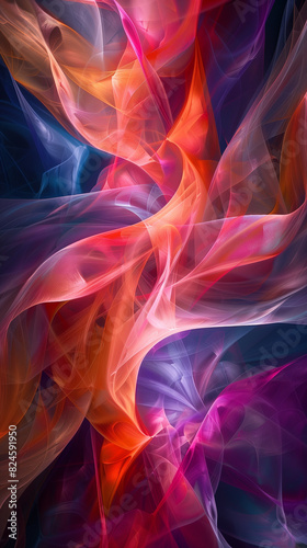 abstract photograph of a colorful background with a swirl of smoke