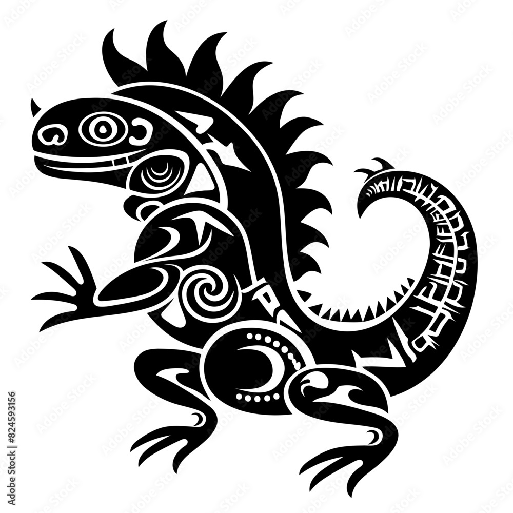 Dynamic Vector Art of Cipactli Aztec Symbol: Embody Creation, Mythology, and the Rich Cultural Legacy of the Aztec Civilization Dynamic Vector Art of Cipactli Aztec Symbol: Embody Creation, Mythology, and the Rich Cultural Legacy of the Aztec Civilization