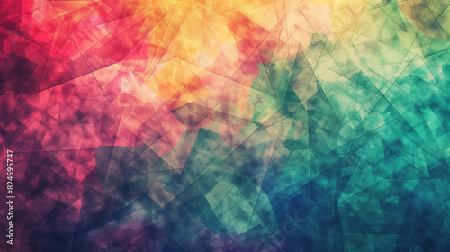 abstract background with a variety of colors of different shapes photo