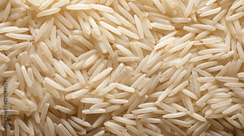 background of food. flat lay photography of white rice