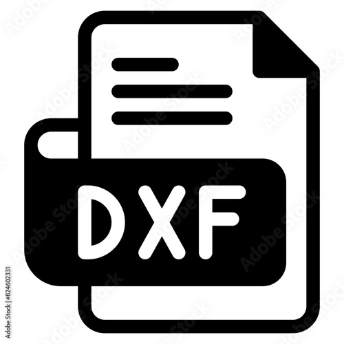 Vector Icon dxf, file type, file format, file extension, document photo