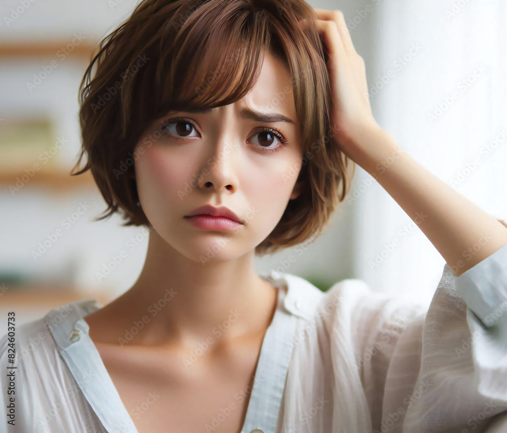 困っている女性 困っている女性