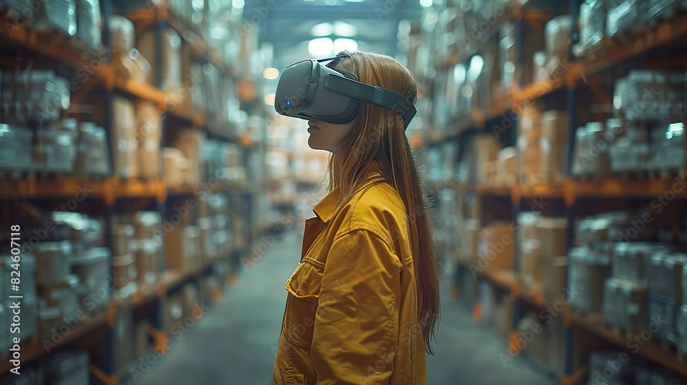 future virtual reality technology for innovative vr warehouse management concept of smart technology for industrial revolution stock photo future virtual reality technology for innovative vr warehouse management concept of smart technology for industrial revolution stock photo