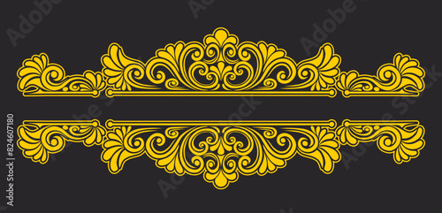 Classic name tags ornament floral border