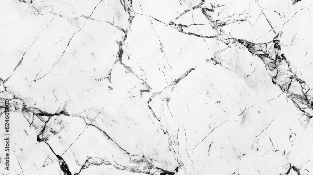 White marble texture with black and gray veins.