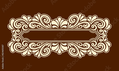 Classic name tags ornament floral border