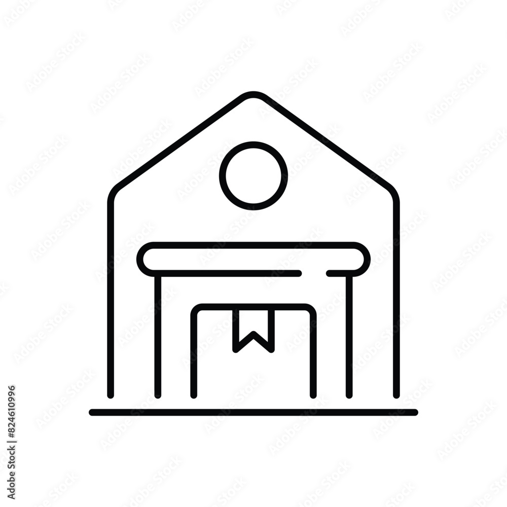 Warehouse vector icon Warehouse vector icon