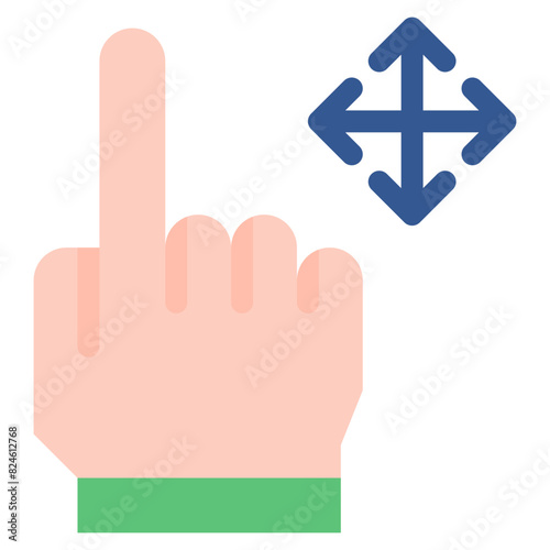 Vector Icon move, hand, hands and gestures, gestures, sign