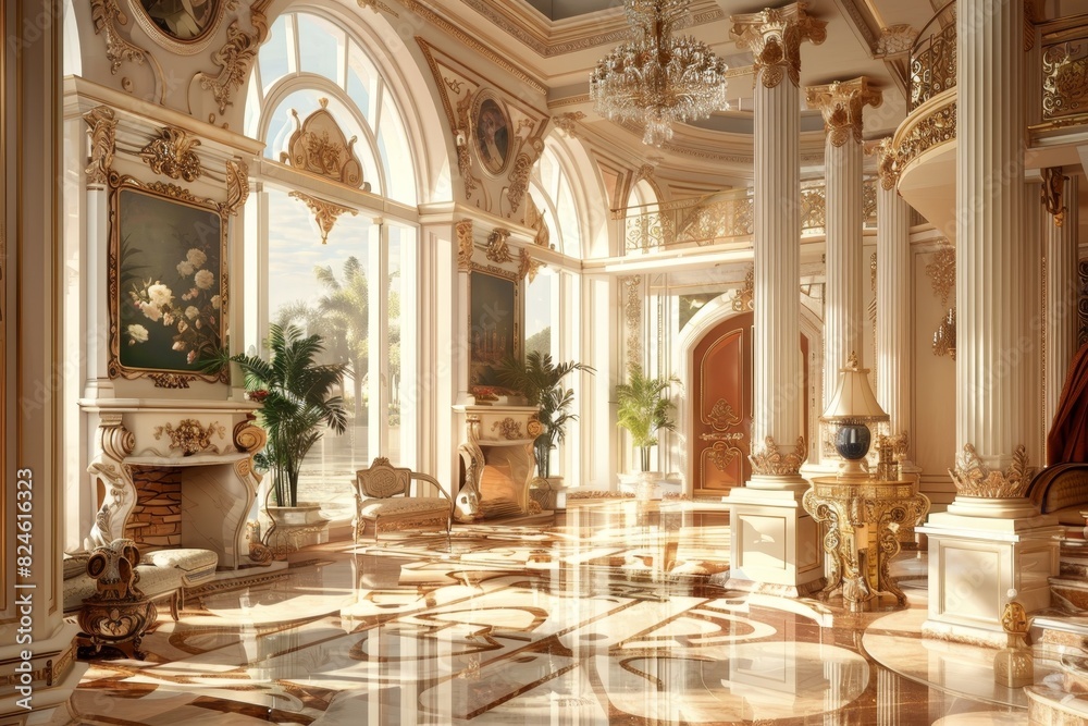 Fototapeta premium Classical Entrance Hall Interior