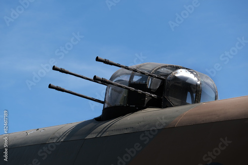 The Handley Page Halifax is a British Royal Air Force (RAF) four-engined heavy bomber of the Second World War mid-upper turret. Four 0.303 browning machine guns.