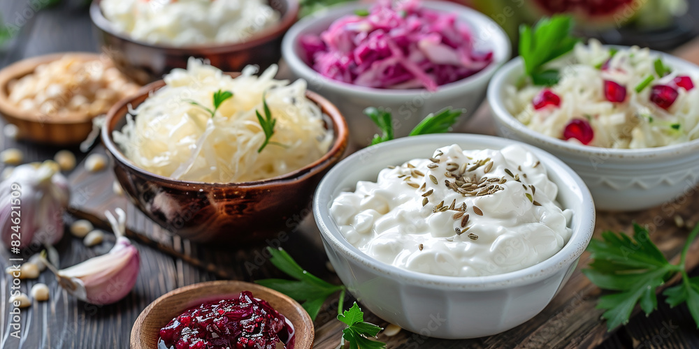 Foods like yogurt and sauerkraut promote a healthy balance Foods like yogurt and sauerkraut promote a healthy balance