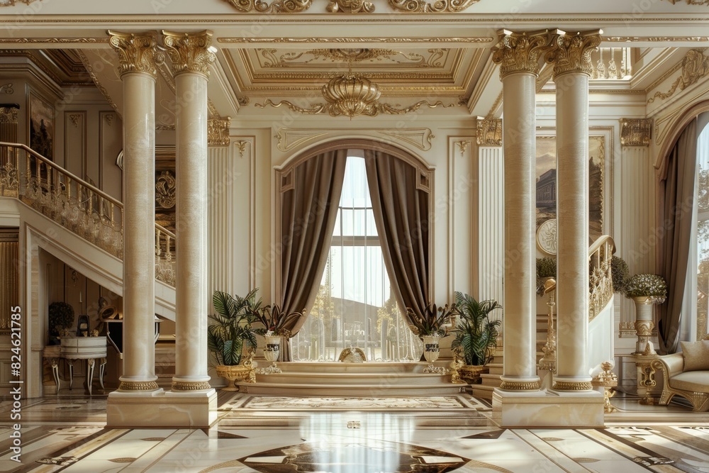 Naklejka premium Classical Entrance Hall Interior