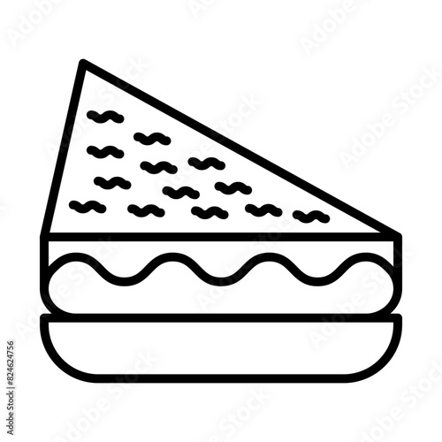 Sandwich line icon