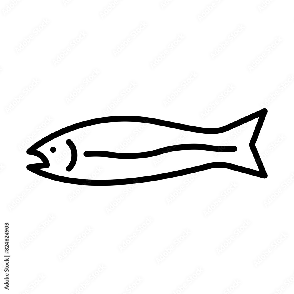 Salmon line icon
