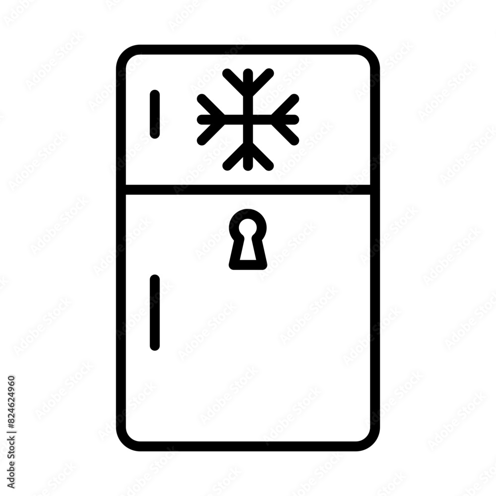 Fototapeta premium Fridge line icon
