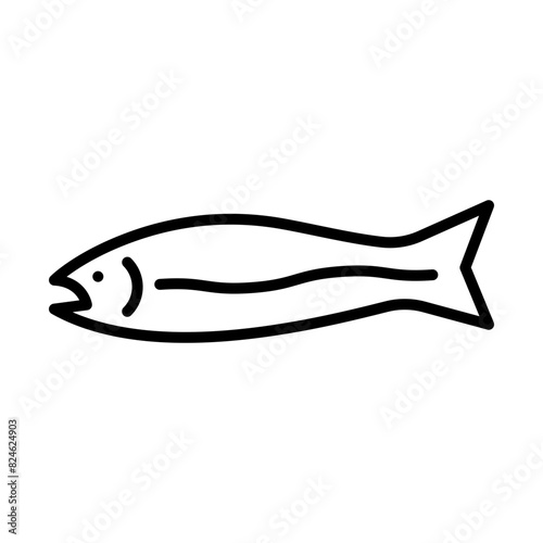Salmon line icon