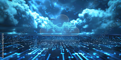 Cloud computing offers scalable infrastructure for global data storage and exchange. Concept Cloud Computing