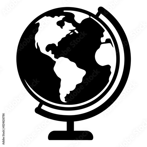 Geographical globe icon vector illustration