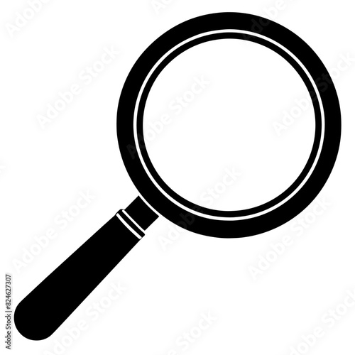 Magnifying glass icon illustration