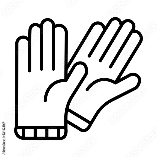 gloves line icon